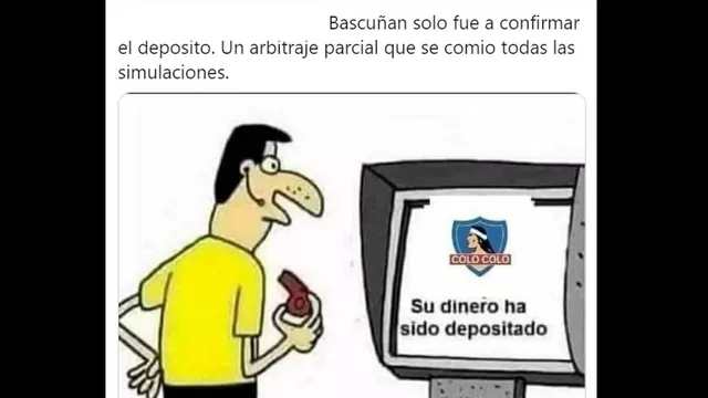 Julio Bascuñán: Memes apuntan contra el árbitro tras salvación de Colo Colo