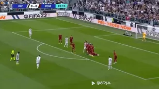 Juventus vs. Roma: golazo de tiro libre al minuto de iniciado el partido