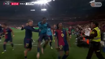 Koundé lanzó fuerte latigazo para el 3-2 de Barcelona ante Madrid