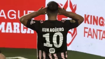 ¡Se lo gritó a Ibai! 'Kun' debutó con gol en la Kings League y celebró como Messi