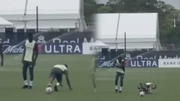 Kylian Mbappé cometió curioso blooper en práctica del Real Madrid