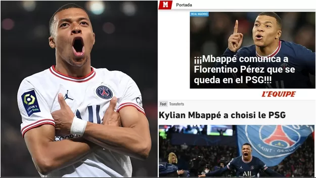 Kylian Mbappé continuará en el PSG y así informan los medios europeos