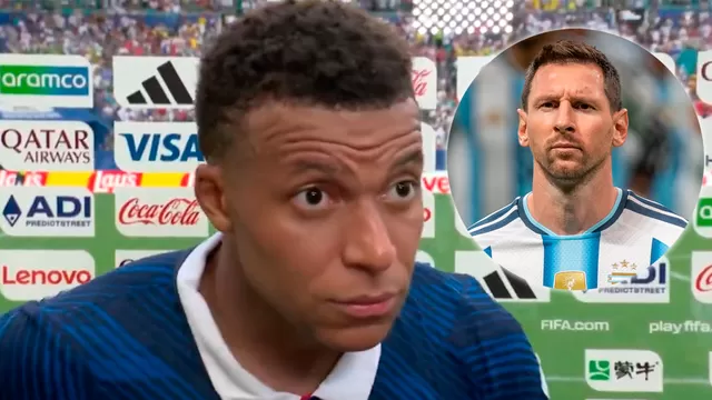 Kylian Mbappé contundente con Messi tras ser goleador de los Mundiales / Foto: DSports y Getty