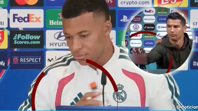 El crack francés no estuvo contento con una botella que apareció delante de él y, hasta en dos oportunidades, la removió frente a cámaras. | AD - Real Madrid