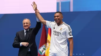 Kylian Mbappé fue presentado en el Real Madrid con la '9'