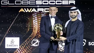 El galardón fue para Mbappé. | Foto: AFP/Video: Canal N (Fuente: Globe Soccer Awards)