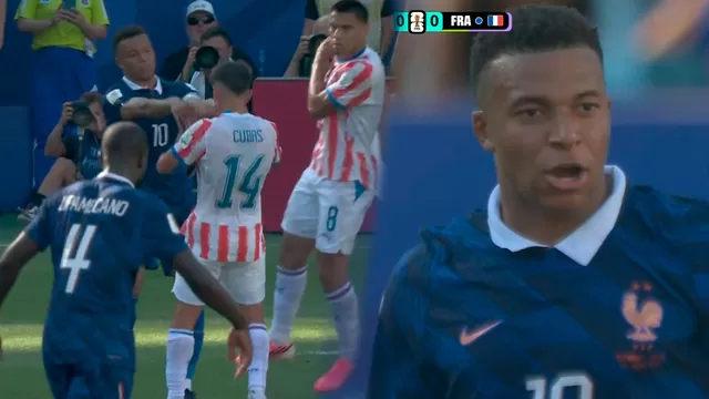 Kylian Mbappé lanzó contundente lisura a jugador de Paraguay / Foto: DSports