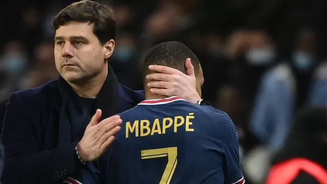 Pochettino fue consultado sobre el futuro de Mbappé. | Foto: AFP/Video: @elchiringuitotv 