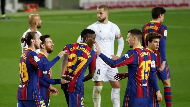 Messi marcó un doblete en el 4-1 del Barcelona al Huesca. | Foto: EFE/Video: LaLiga