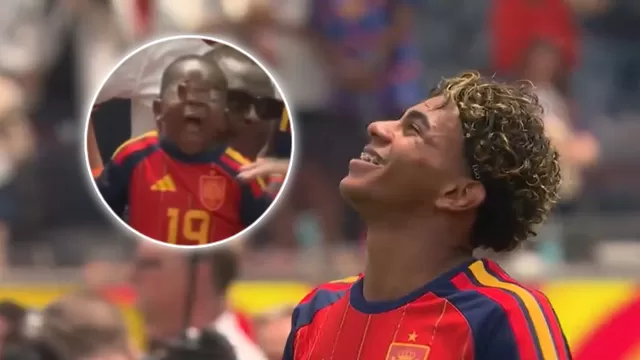Lamine Yamal tuvo curioso momento junto a su hermano leugo del triunfo de España vs Bélgica por el Mundial 2026 / Foto: Captura ESPN