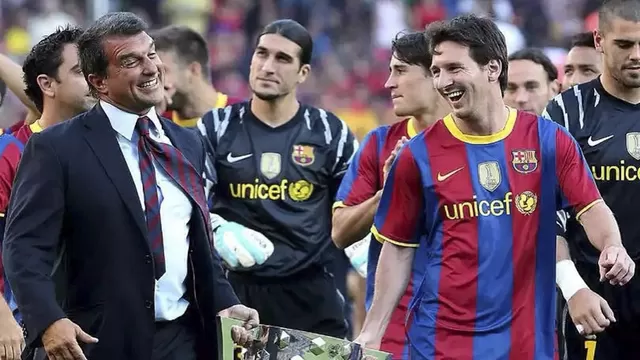 Barcelona: &quot;A diferencia del resto, tengo la credibilidad de Messi&quot;, señaló Laporta