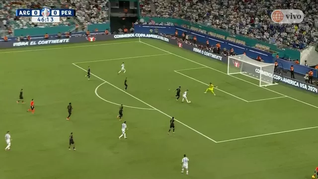 Lautaro Martínez anotó el 1-0 de Argentina sobre Perú por Copa América / Captura / América TV