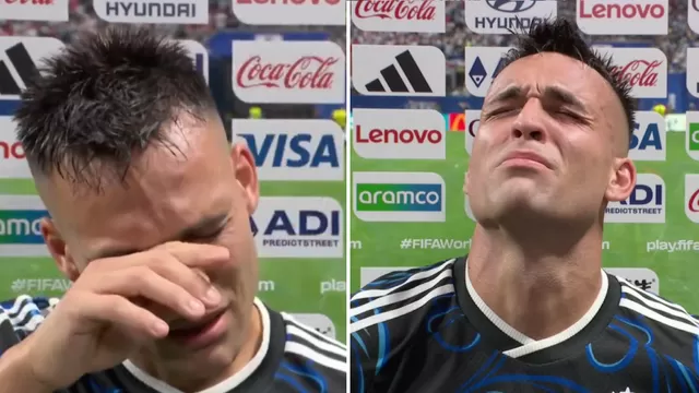 Lautaro Martínez se quebró luego de anotar y darle la clasificación a Argentina a la final del Mundial 2026 / Fuente: ESPN
