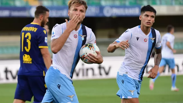 Lazio goleó 5-1 al Hellas Verona con triplete del letal Ciro Immobile