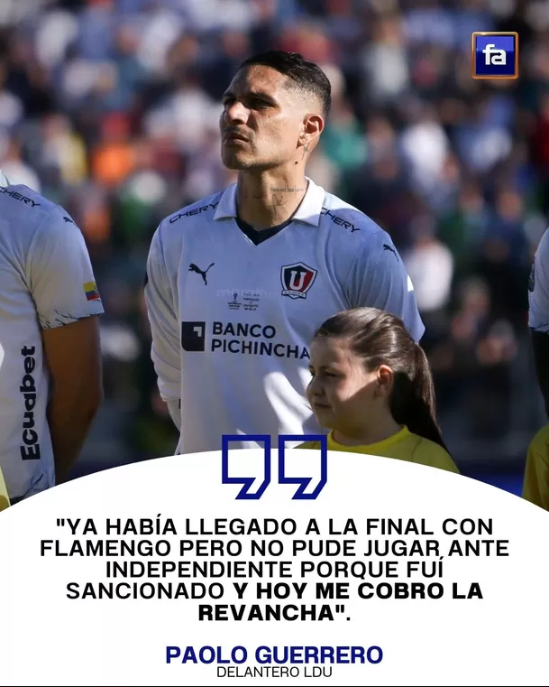 Paolo Guerrero se pronunció tras ganar la Copa Sudamericana. | Imagen: Fútbol en América