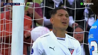 LDU vs. Sao Paulo: Paolo Guerrero falló increíble ocasión de gol en el partido