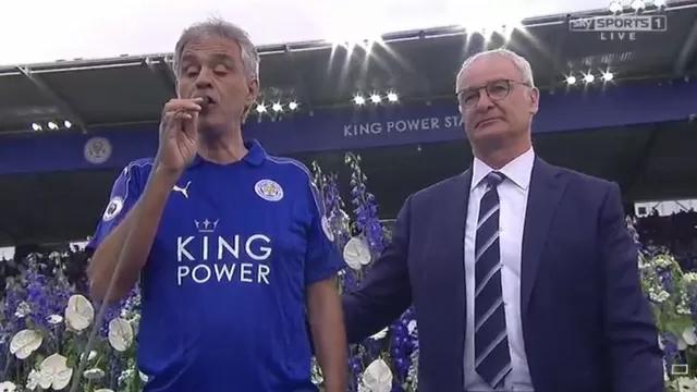 Leicester City: Andrea Bocelli cumplió apuesta y cantó en el estadio