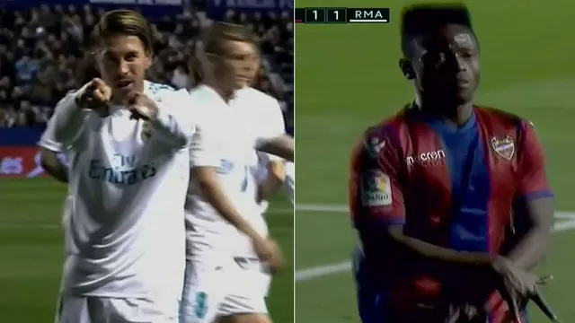 Levante vs. Real Madrid: Ramos puso el 1-0, pero Boateng lo empató a los 42&#39;
