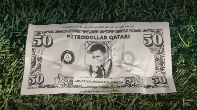 Lionel Messi: Aficionados del Marsella lanzaron billetes con la cara del argentino