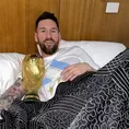 Lionel Messi amaneció con la Copa del Mundo en Argentina: &quot;Buen día&quot;