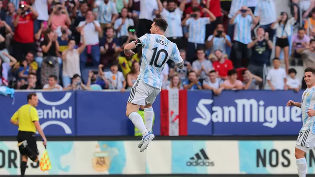 El astro argentino estuvo iluminado y anotó los cinco goles del partido amistoso de Argentina. | Video: ESPN