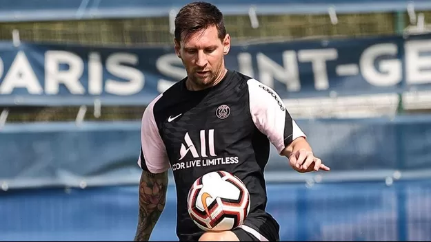 Lionel Messi brilló en su primer entrenamiento de fútbol en el PSG