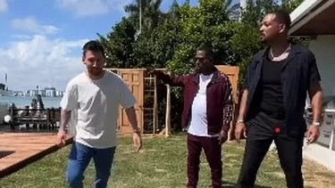 Lionel Messi junto a los actores  Will Smith y Martín Lawrence / Foto: Captura 