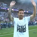 Messi fue presentado en el Parque de los Príncipes y la hinchada del PSG enloqueció