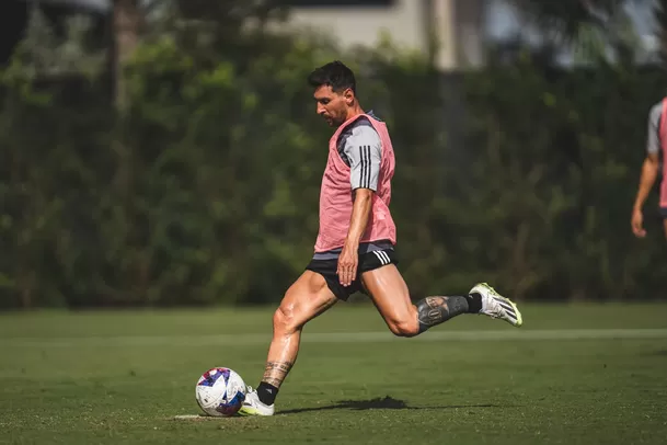 Lionel Messi en la práctica de Inter Miami. | Foto: Inter Miami.