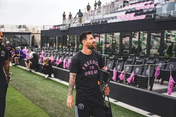 Messi en su llegada al DVR PNK Stadium. | Foto: Inter Miami