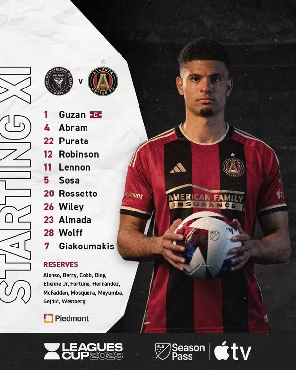 Abram titular en Atlanta United. | Foto: Atlanta United.