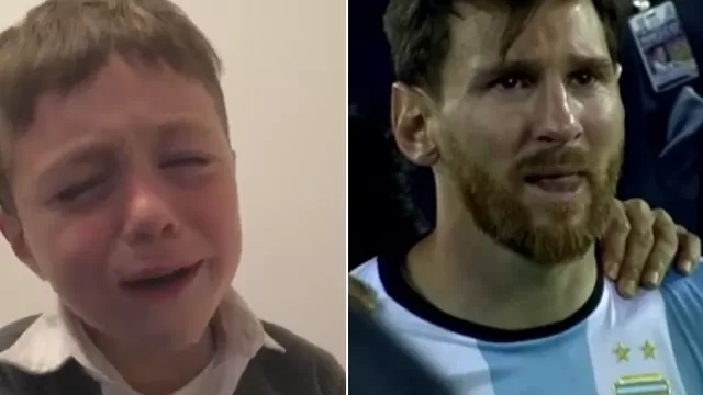 Lionel Messi: niño rompe en llanto por su renuncia y le hizo este pedido 