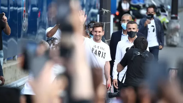 Lionel Messi pasó por el Parque de los Príncipes antes de reencontrarse con su familia