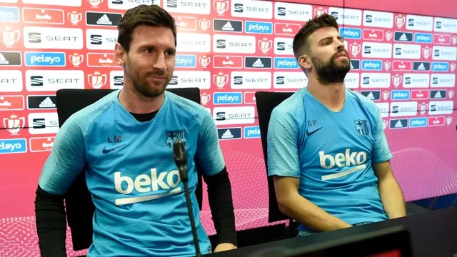 Piqué se refirió al trascendido sobre la supuesta salida de Messi al final de la temporada 2020. | Foto: AFP