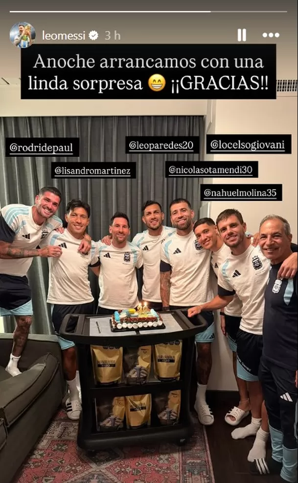 Lionel Messi compartió una foto en sus historias de Instagram. Foto: @leomessi