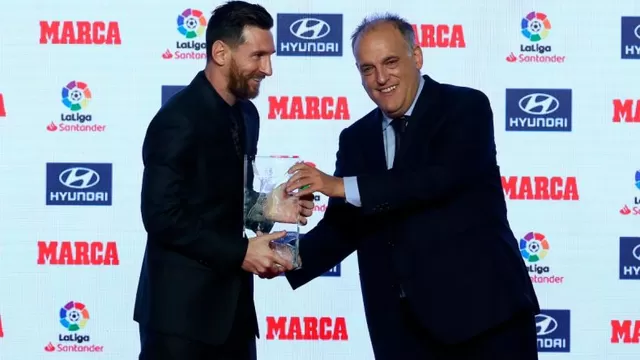 Messi recibió el premio &#39;Pichichi&#39; de la temporada 2017-2018. | Foto: La Liga