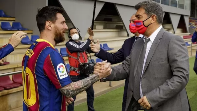 Joan Laporta habló sobre Lionel Messi. 