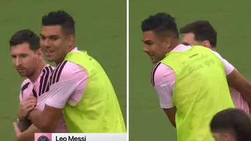 El CURIOSO momento entre Lionel Messi y Casemiro previo a partido del Inter Miami