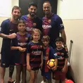 Lionel Messi y Luis Suárez cumplieron el sueño de Tiger Woods y sus hijos