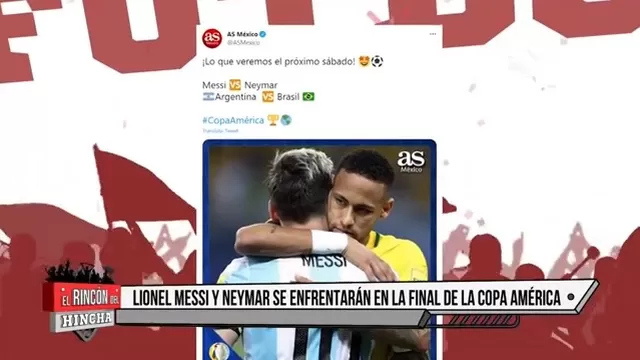 Lionel Messi y Neymar se enfrentarán en la final de la Copa América