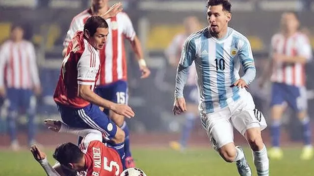 Messi y su magia ante Paraguay. -foto-1