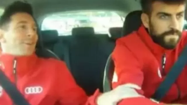 Lionel Messi y su sufrimiento en prueba de manejo junto a Piqué