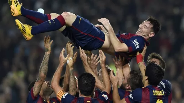 Messi y su felicidad al convertirse en goleador histórico de la Liga-foto-4