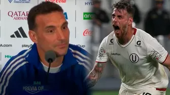 Lionel Scaloni tuvo un cruce con Germán Denis / Foto: DSports y Universitario / Video: TNT Sports