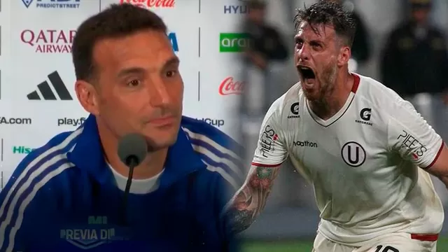 Lionel Scaloni tuvo un cruce con Germán Denis / Foto: DSports y Universitario / Video: TNT Sports