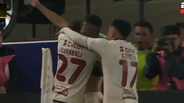 Lisandro Alzugaray sacó gran disparo y convirtió el 3-2 de Universitario vs Nacional por Copa Libertadores / Fuente: ESPN