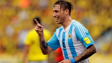 Lucas Biglia marcó el gol triunfal de Argentina ante Colombia (Foto: AFP)