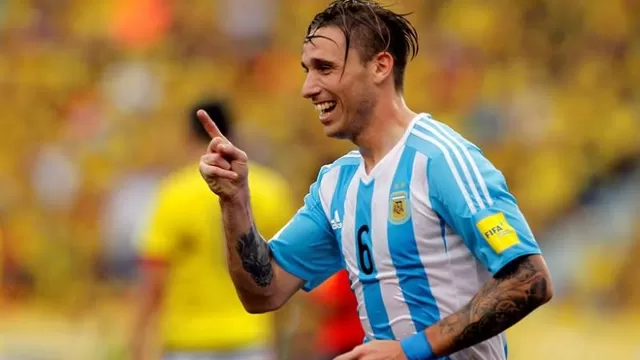 Lucas Biglia marcó el gol triunfal de Argentina ante Colombia (Foto: AFP)