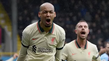 Fabinho fue el autor del solitario tanto de los &#39;Reds&#39;. | Foto: Liverpool.