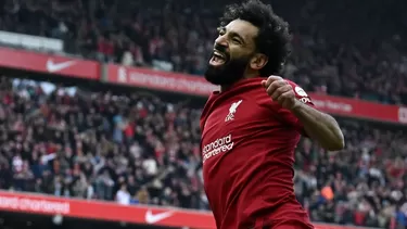 Mohamed Salah anotó a los 70&#39;. | Foto: AFP/Video: ESPN